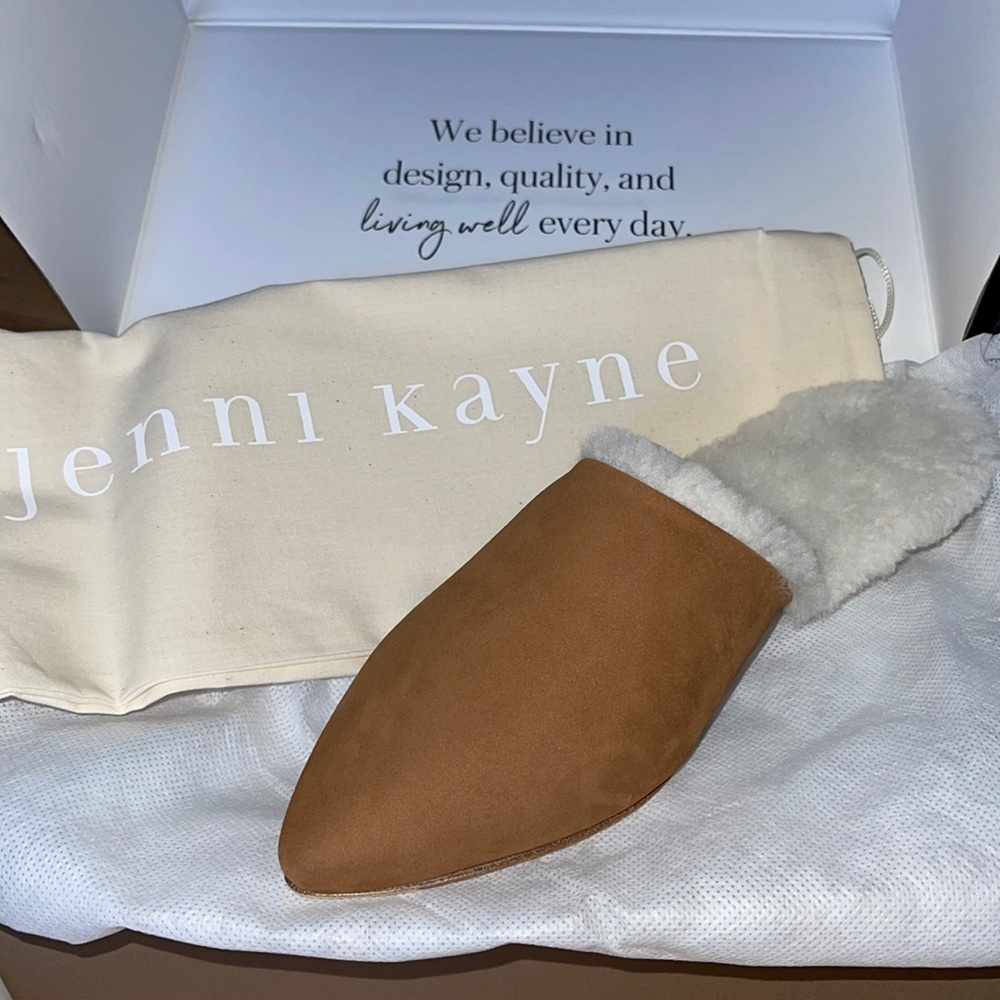Jenni Kayne Shearling-Lined Mule. Walnut color